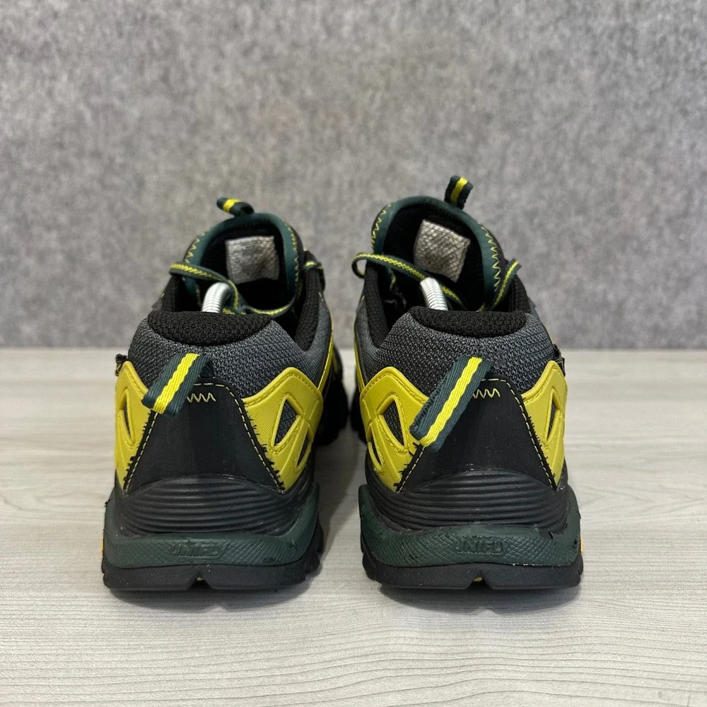 Merrell Capra Sport GTX Mens 12 Black Yellow Gore-Tex Hiking Shoes Vibram